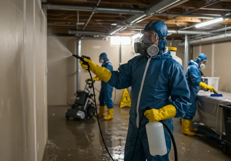 Basement Sanitization and Antimicrobial Treatment process in Carbon Hill, AL