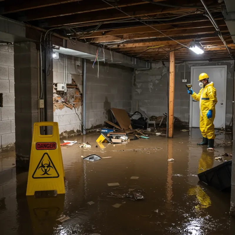 Flooded Basement Electrical Hazard in Carbon Hill, AL Property